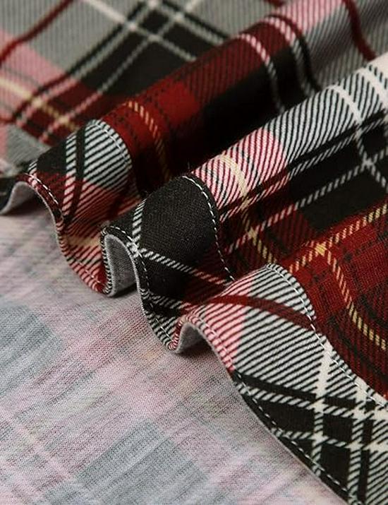 Top Rimodellante a Maniche Lunghe a Quadri Retrò da Donna Autunno/Inverno 2026