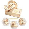Assembly Wooden Mechanical Marble Track Gear Model Physics Teaching Tool for Homeschooling Classroom Science Education
