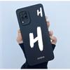 For Huawei Nova 7i Case Cover Lucky Initial Letter Liquid Soft Silicone Phone Bumper for Huawei P40 Lite Nova7i JNY-LX2 Casing