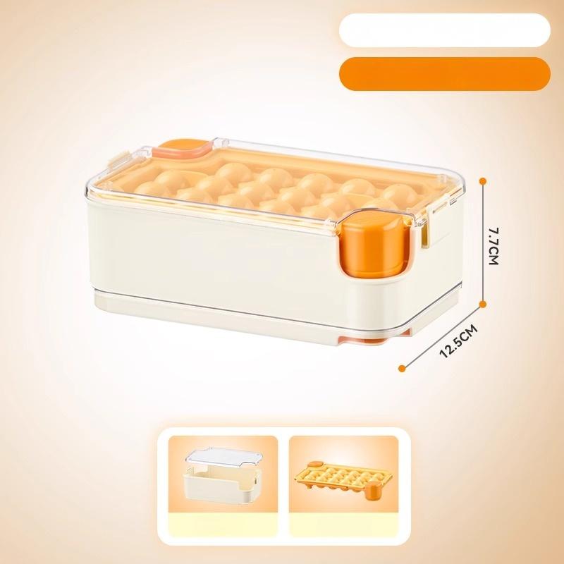 GIANXI Circular Ice Shape Plastics Ice Mould For Kitchen Summer Household Refrigerator Ice Cube Tray Portable 16 Grids Ice Box
