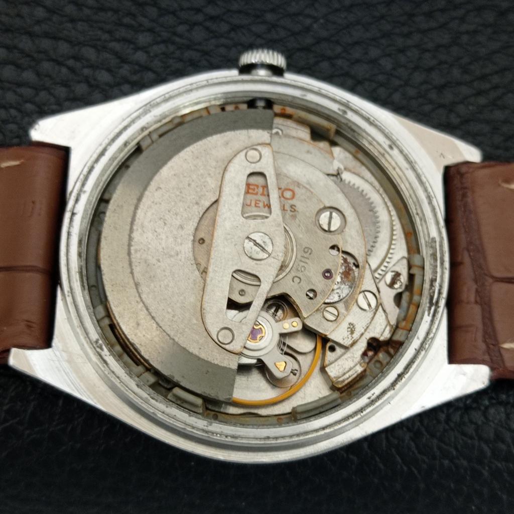 VINTAGE SEIKO 5 AUTOMATIC 6119C JAPAN MENS PEACH COLOR DIAL WATCH a709521-1