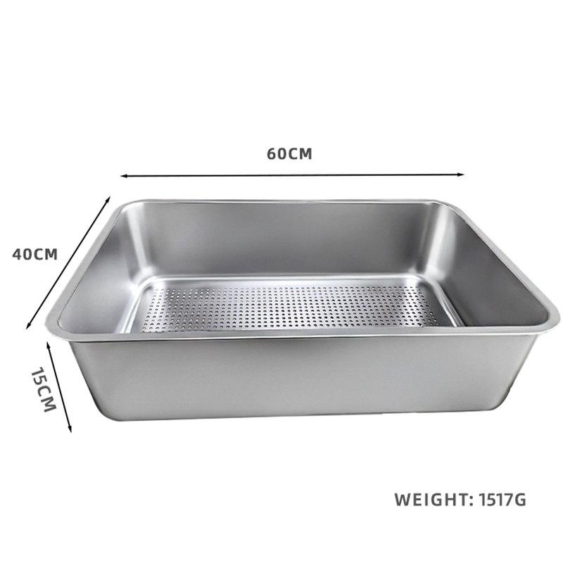 Cat Litter Sifter Box Stainless Steel Sturdy Easy To Clean Splashproof Large Capacity Pet Supplies Detachable Litter Sifter Tray