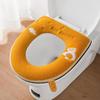 Thick Zipper Style Toilet Seat Cushion for Autumn and Winter