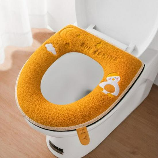 Thick Zipper Style Toilet Seat Cushion for Autumn and Winter