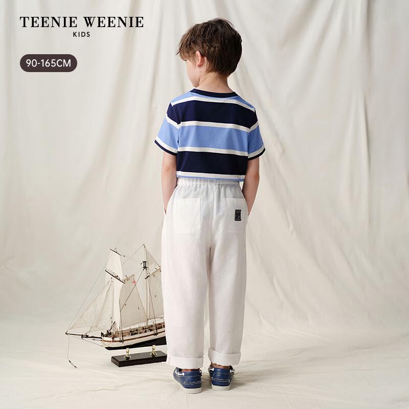 Teenie Weenie Kids Boys' Casual Linen Blend Carrot Pants