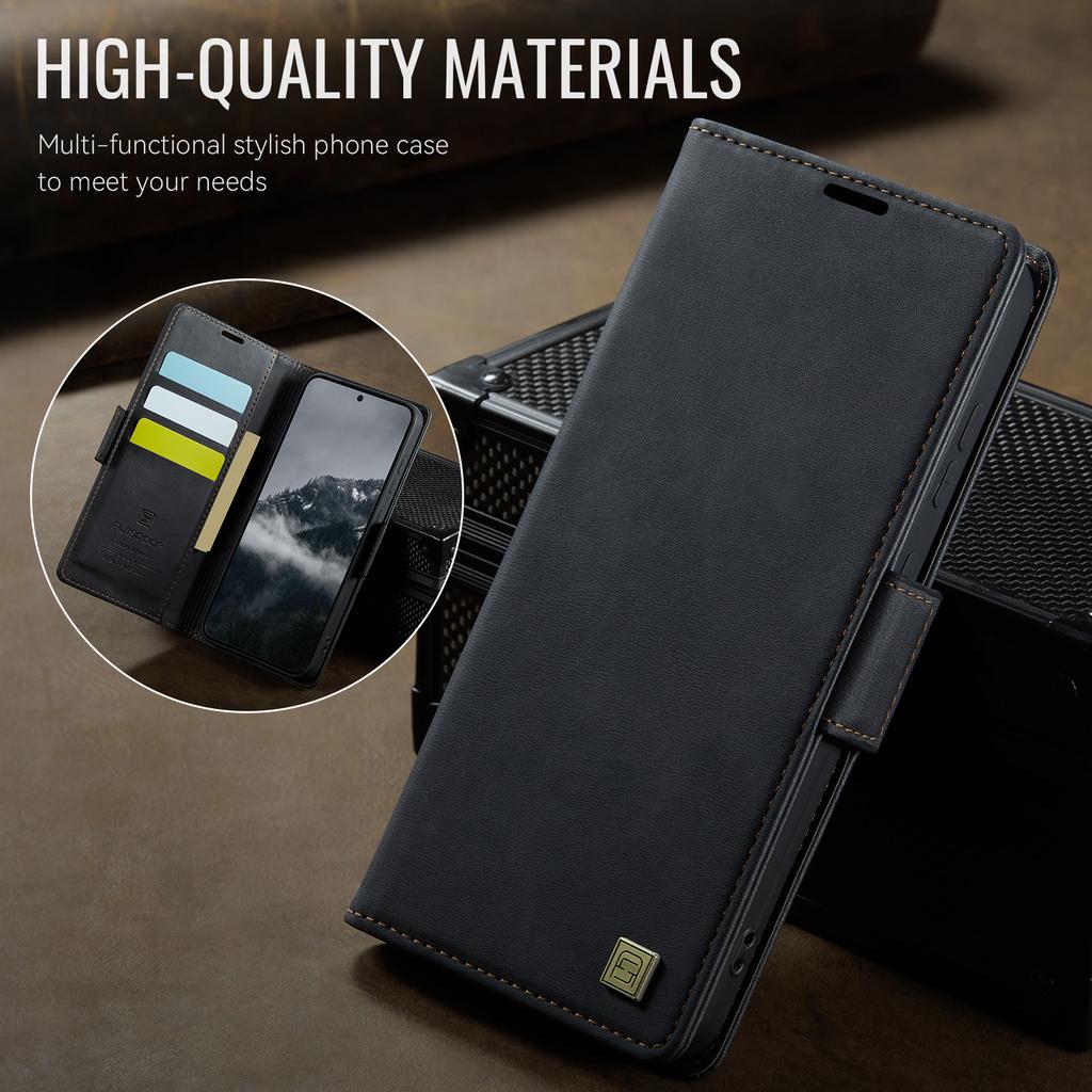 Für Samsung Galaxy S24 Hülle AUTSPACE A11 RFID-Blockierung Retro Leder Handy Brieftaschenhülle