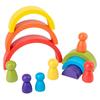 12Pcs Wooden Rainbow Stacking Blocks Fun Building Nesting Toys For Kids Boys