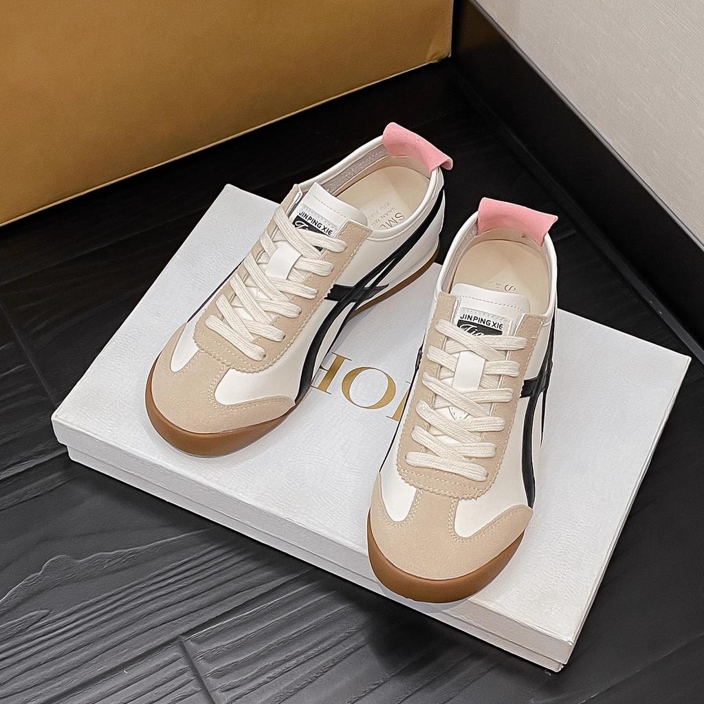 2025 Spring German Training Shoes Women's New Pink Sports Shoes Ballet Casual Forrest Gump Shoes Soft Sole Soft Surface Versatile Board Shoes