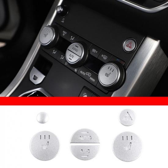 6PCS Alloy Central Control Knob Decoration For Land Rover Range Rover Evoque