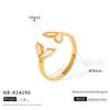 18K Gold Plated Stainless Steel Flower Pearl Ring, Custom Vintage Statement Ring for Cocktail Party Birthday Gift