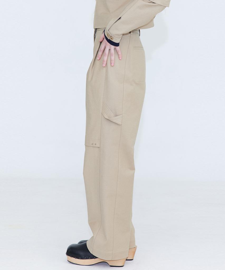 WNDERKAMMER Cotton Cargo Pants_Beige