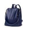 Streetwear Women's Bags, Leather Goods, Solid-color Backpacks, Leather Sewn Ladies' Backpacks
