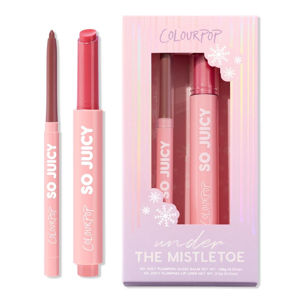 

Colourpop Under The Mistletoe So Juicy Plumping Gloss Balm Plumping Liner Kit