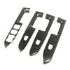 4 Pcs Door Window Control Panel Cover Carbon Fiber Style Glass Lift Button Decoration Sticker for Bronco Sport CX430 4