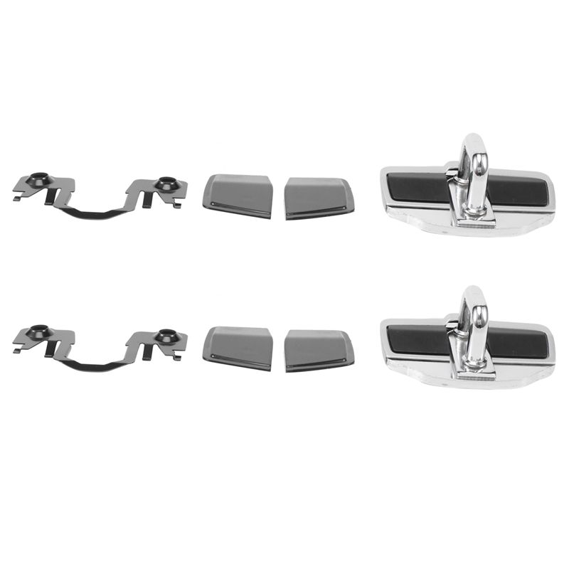 TRD Door Stabilizer Door Lock Protector Latches Stopper Covers For Toyota Land Cruiser Alphard Vellfire black silver 2 Set