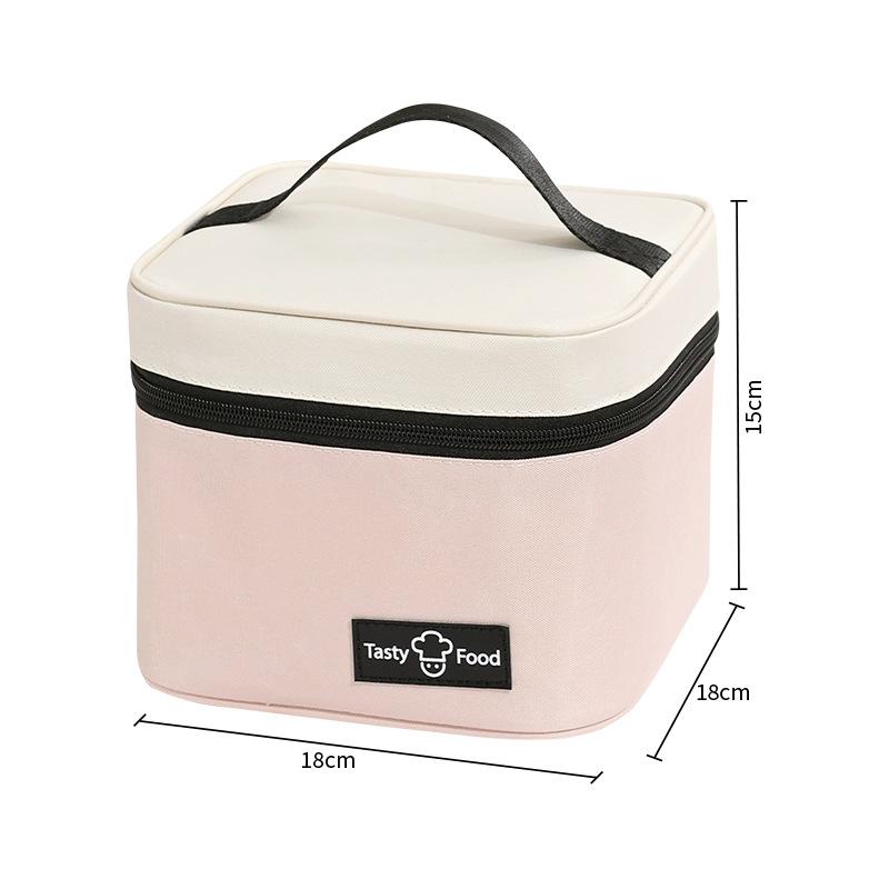 Square Thicken Thermal Lunch Box Bag Food Carrier Cooler Insulation Storage Bags Small Dinner Container for Adults Children 2024