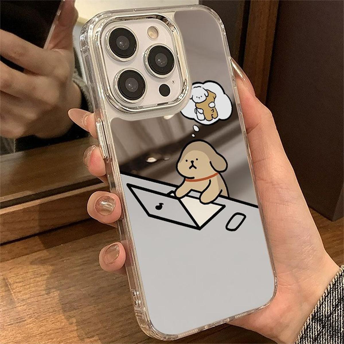Makeup Mirror Phone Case Makeup Mirror Phone Case Mirror Phone Case with Stand for Apple Mirror Phone Case Does Not Turn Yellow For iPhone 11