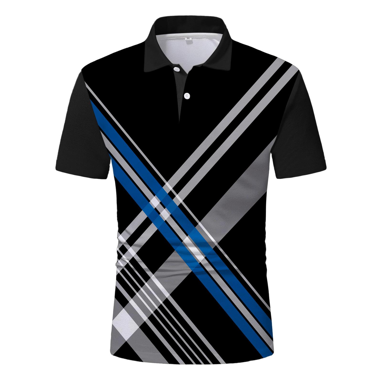 

Мужская повседневная свободная футболка с коротким рукавом и однотонным принтом, рубашка Po Lo XL чёрный