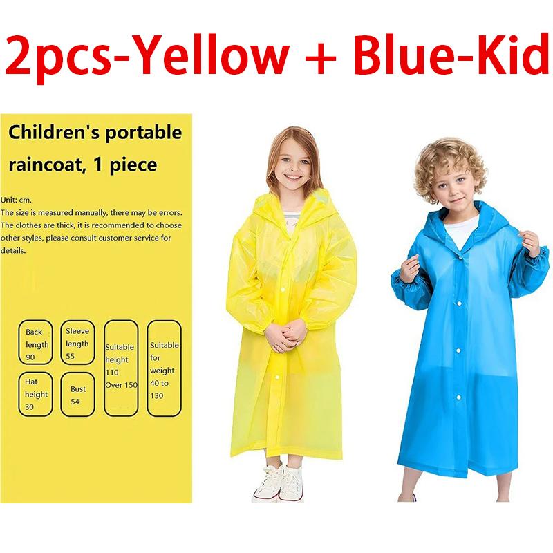 Regenmantel Wasserdichter Regenmantel Wasserdichter Poncho Baby-Regenmantel für Jungen Mädchen Gelber Regenmantel XYJ02
