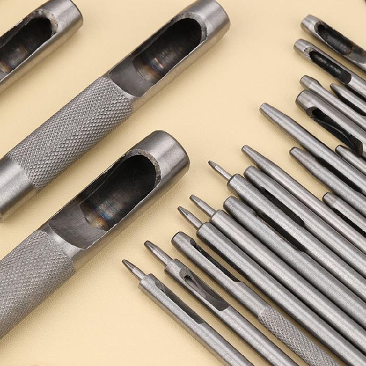 1-13mm Round Hole Punch Cutter Punch Tool Set Stainless Steel Hole Punch Set Practical Leather Punch Tool