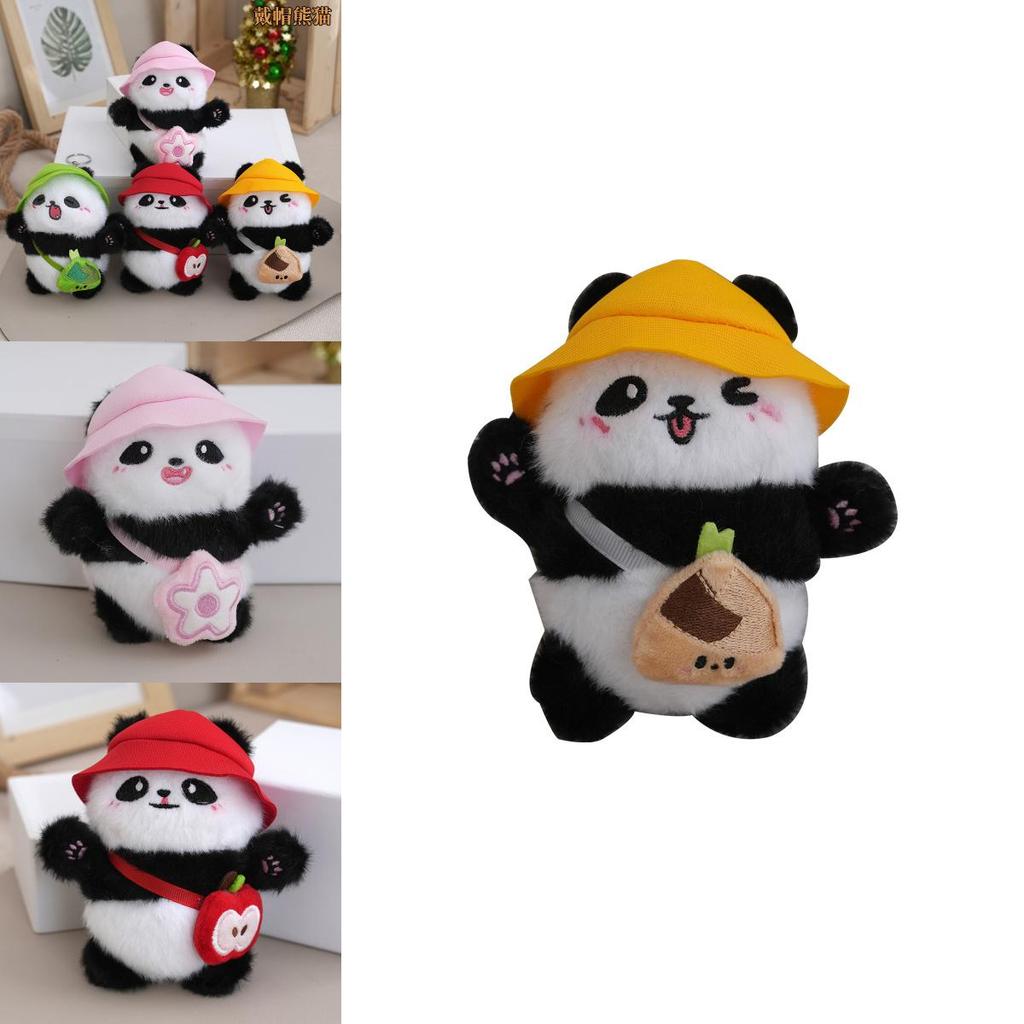 Keyifli Mini Peluş Panda Anahtarlık Bebek Sevimli Dolgulu Hayvan Kolye Ucu