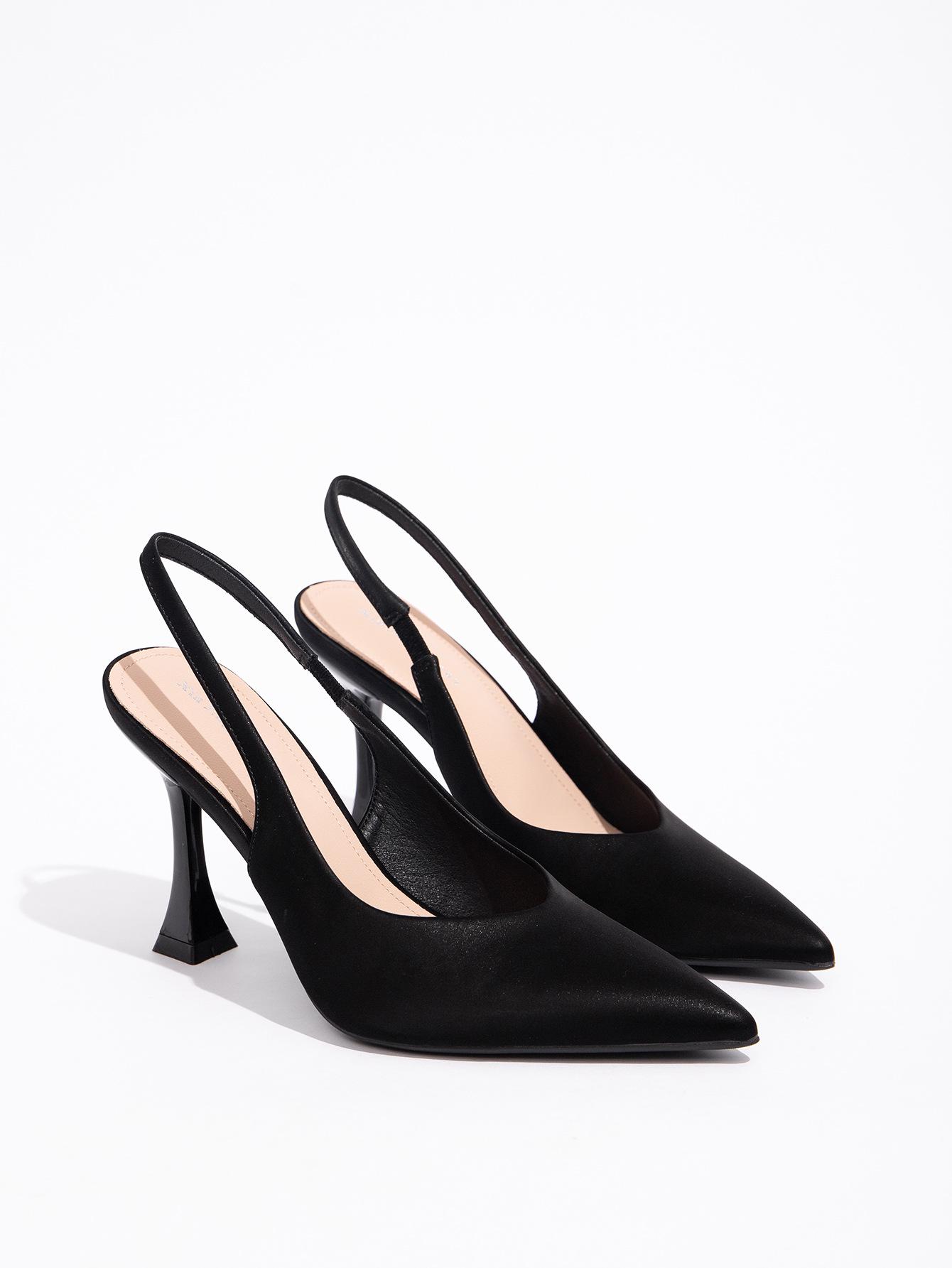 

7199-13 shallow pointed high heels bag head single shoes new spring pointed empty single shoes commuter stiletto shoes 35 чёрный