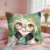 Sucrose Genshin Game Cushion Cover Short Plush Pillow Case Room Sofa Cushion Covers Home Decor Funda