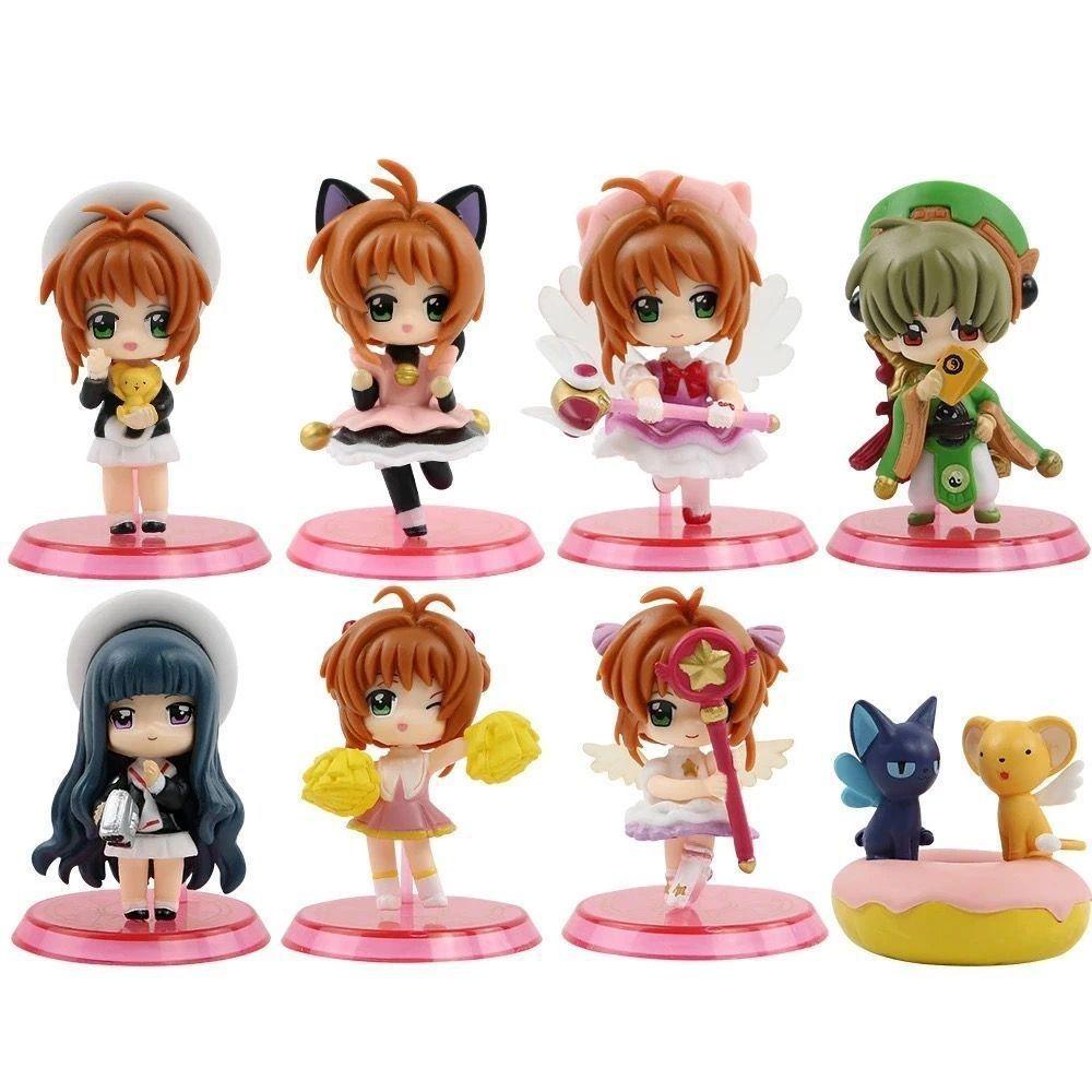 Фигурки Cardcaptor Sakura Q Version: Настольные украшения Сакура, Сяоран, Томоё