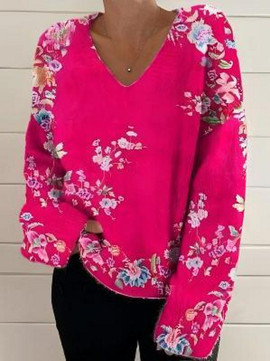 2024 Women's 3D Print V-neck Knit Cardigan: Early Spring/Autumn Sweater