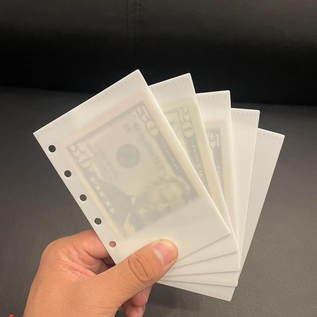 A6 A7 Binder Pockets Binder Folders for Notebook Divider Page Waterproof PVC Leaf Document Filing Bag