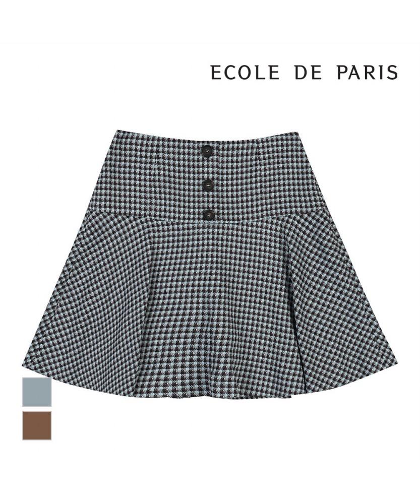 ECOLEDEPARIS Check Flare Mini Skirt_Rb34Wscm33Z