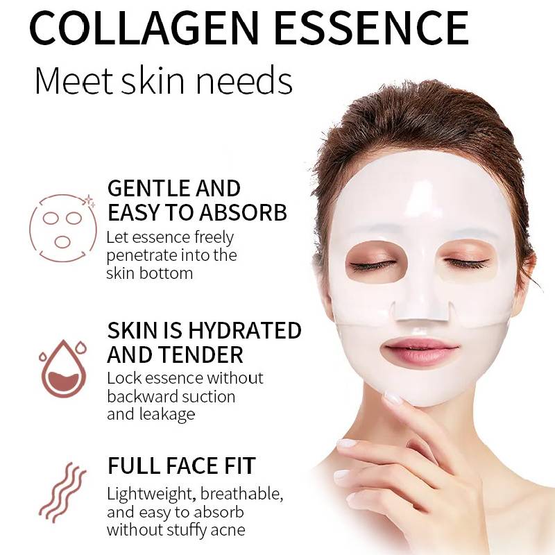 1 pièce/3 pièces/5 pièces Masque Facial Liftant Anti-Rides Collagène Profond Hydratant Soin de la Peau