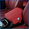 1Pcs Leather Car Armrest Mat Tissue Boxes Height Pad Armrest Box For BMW M Performance 1 3 5 7 Series M3 M4 M5 M6 X1 X3 X5 X6 X7 E30 E34 E36 E39 E4