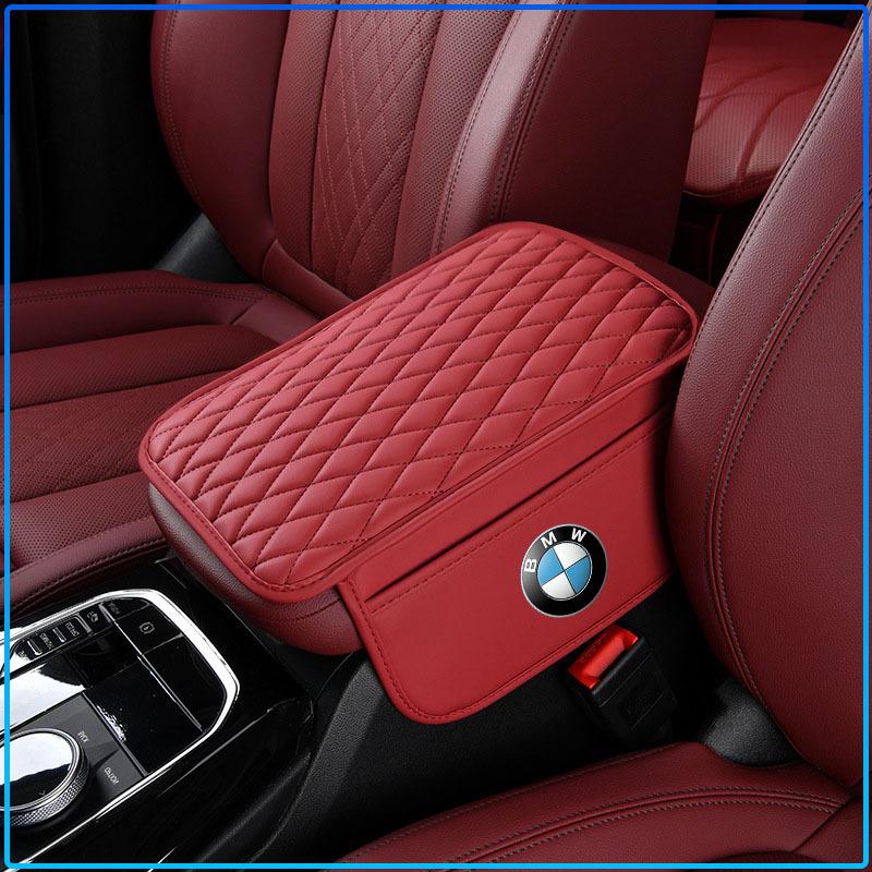 1Pcs Leather Car Armrest Mat Tissue Boxes Height Pad Armrest Box For BMW M Performance 1 3 5 7 Series M3 M4 M5 M6 X1 X3 X5 X6 X7 E30 E34 E36 E39 E4