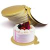 Mini bază rotundă pentru tort din carton auriu, farfurie pentru prăjitură cu mousse, farfurie din hârtie pentru prăjituri 100 bucăți cu bază rotundă din carton farfurie pentru desert