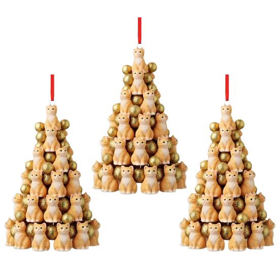 Stacking Animal Pendant Animal Christmas Tree Pendant 2D Acrylic Hanging Decoration for Xmas Tree Backpack Keychain Car