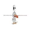 Pan Jia S925 White Copper Cartoon Pendant Beads for DIY Bracelet & Necklace Jewelry