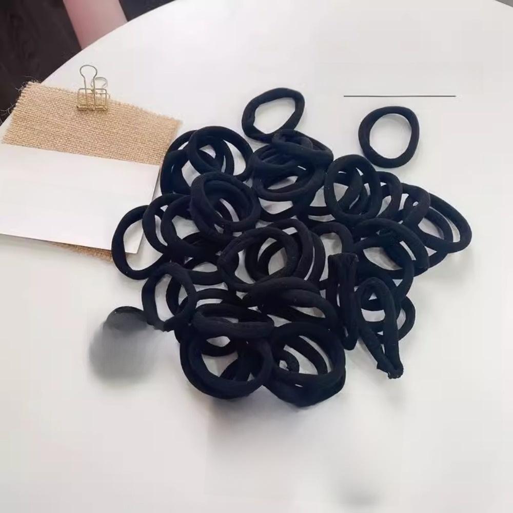 50PCS No Damage Colorful Elastic Hair Ties Non-Slip Ponytail Holders For Women