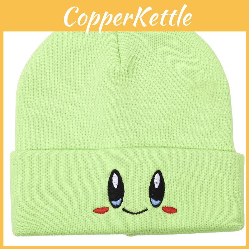 Casual Knit Beanie With Big Eyed Smiling Face Embroidery Design For Men And Women