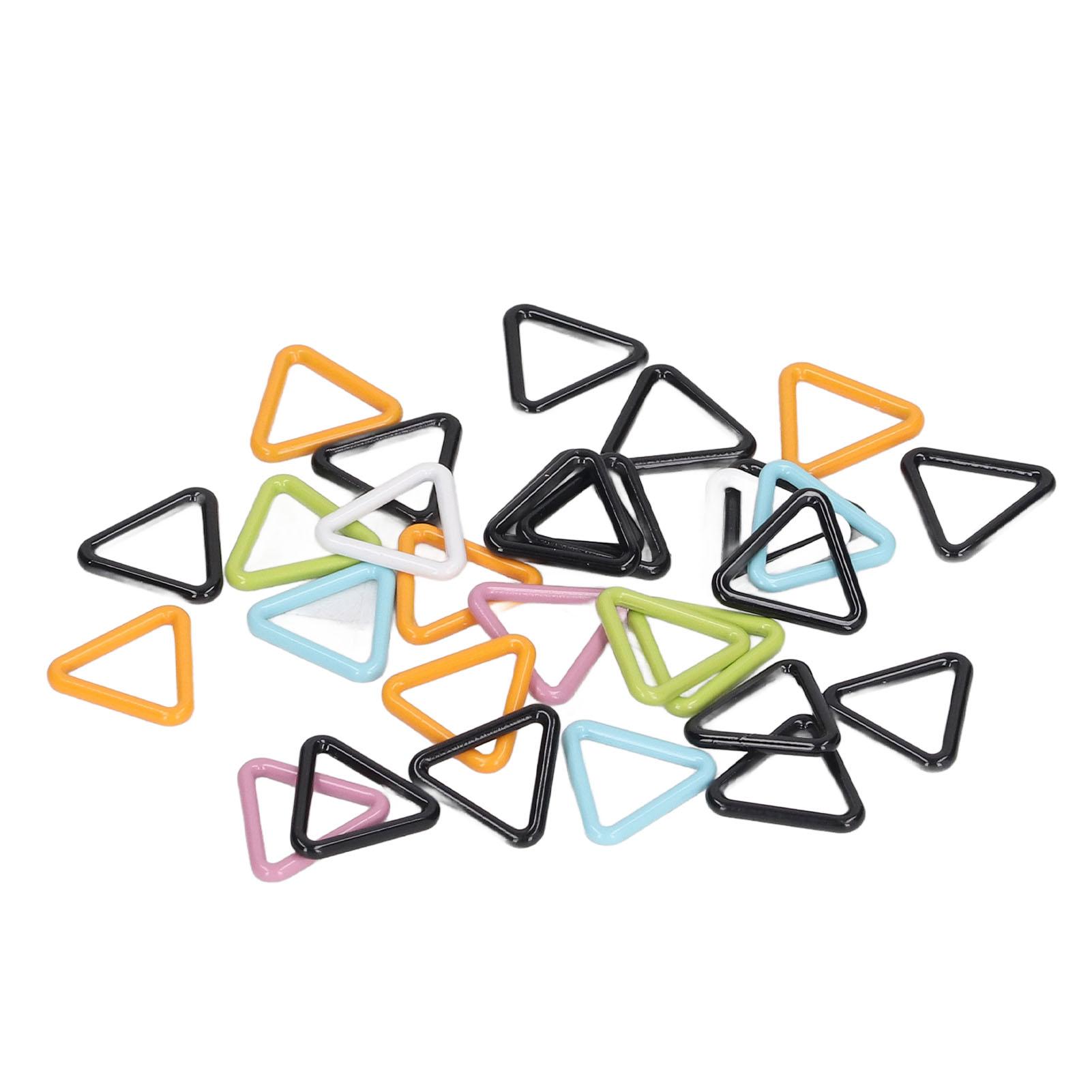 

30 шт. Маркеры для петель Металлический треугольный узор Яркие цвета Плотная фиксация Маркеры для вязания крючком