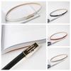 Solid Color Metal Buckle Belt Skinny Women Thin Belt Retro   Gift