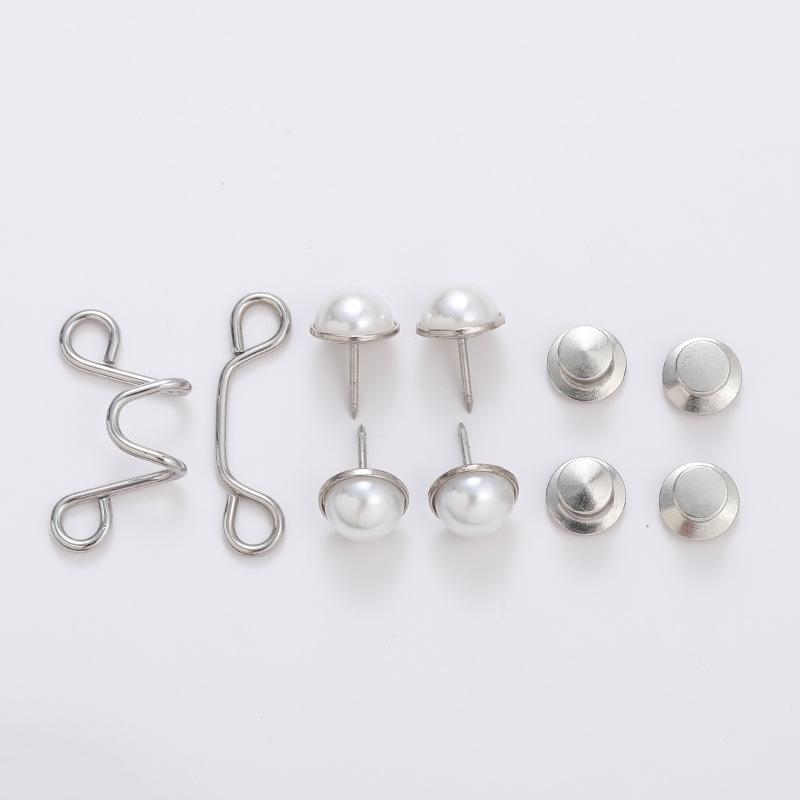 

Adjustable Waist Buckle Extender No Sewing Pant Clips Waist Tightener Button For Jeans Skirts Sleeves Fit Button Pins Tool