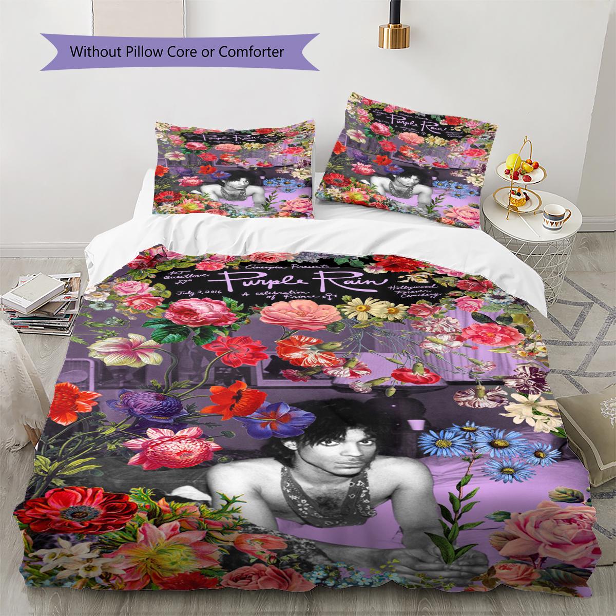 

Purple Rain Pattern Bedding Quilt Set Quilt Cover Pillowcase Home Decoration Gift (1 * duvet cover + 2 * pillowcase, without core) 135x200cm