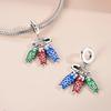 Copper Japanese Style Charms Openable Doll Bead Zircon Paper Crane Kimono Pendant Fit Original Bracelet Necklace Diy Jewelry