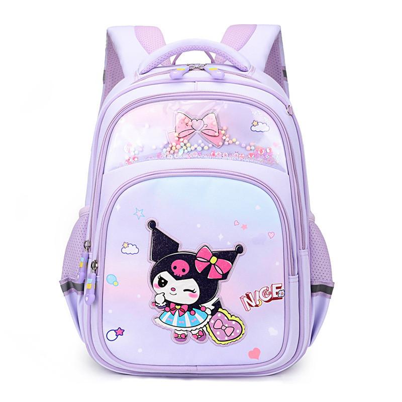 Adorable Cartoon Backpack For 3rd Grade Girls Cute Oxford Cloth School Bag