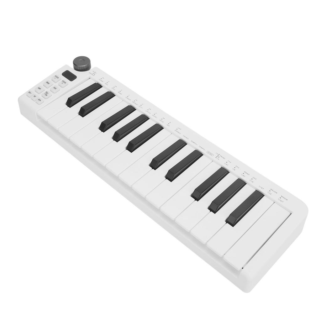 MIDI Keyboard Controller 25 Force Sensitive Keys 1 Assignable Knob Portable Smart MIDI Keyboard Controller