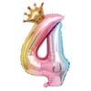 Balon Folie Număr Curcubeu 32 Inch Balon Digital Mini Număr Balon Folie Metalică pentru Petrecere Zi de Naștere Nuntă Decor Fundal