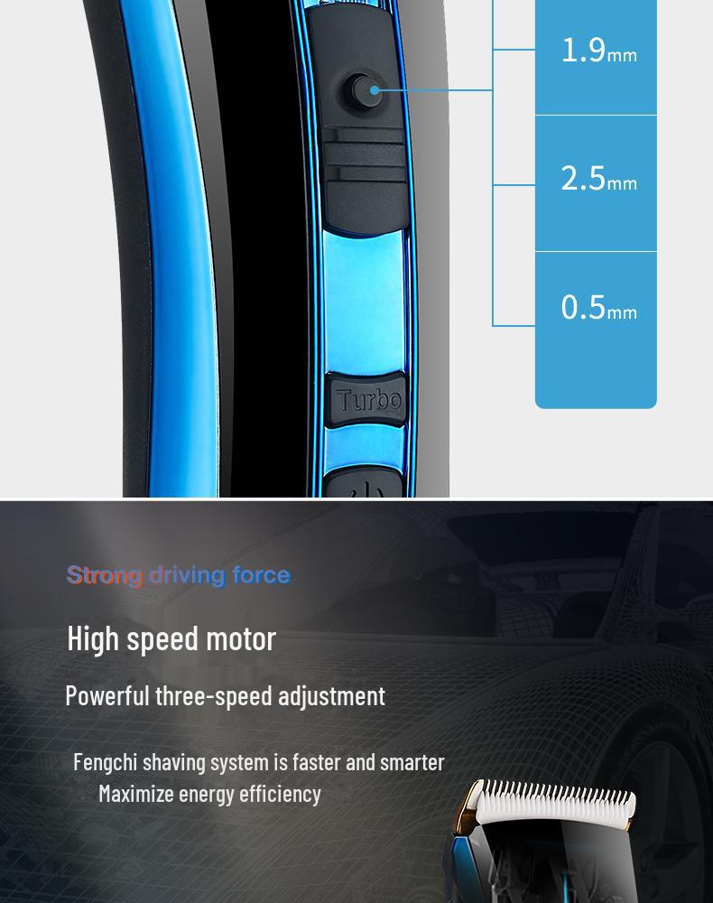 Tondeuse à cheveux électrique USB portable avec double chargeur et écran LCD pour usage domestique