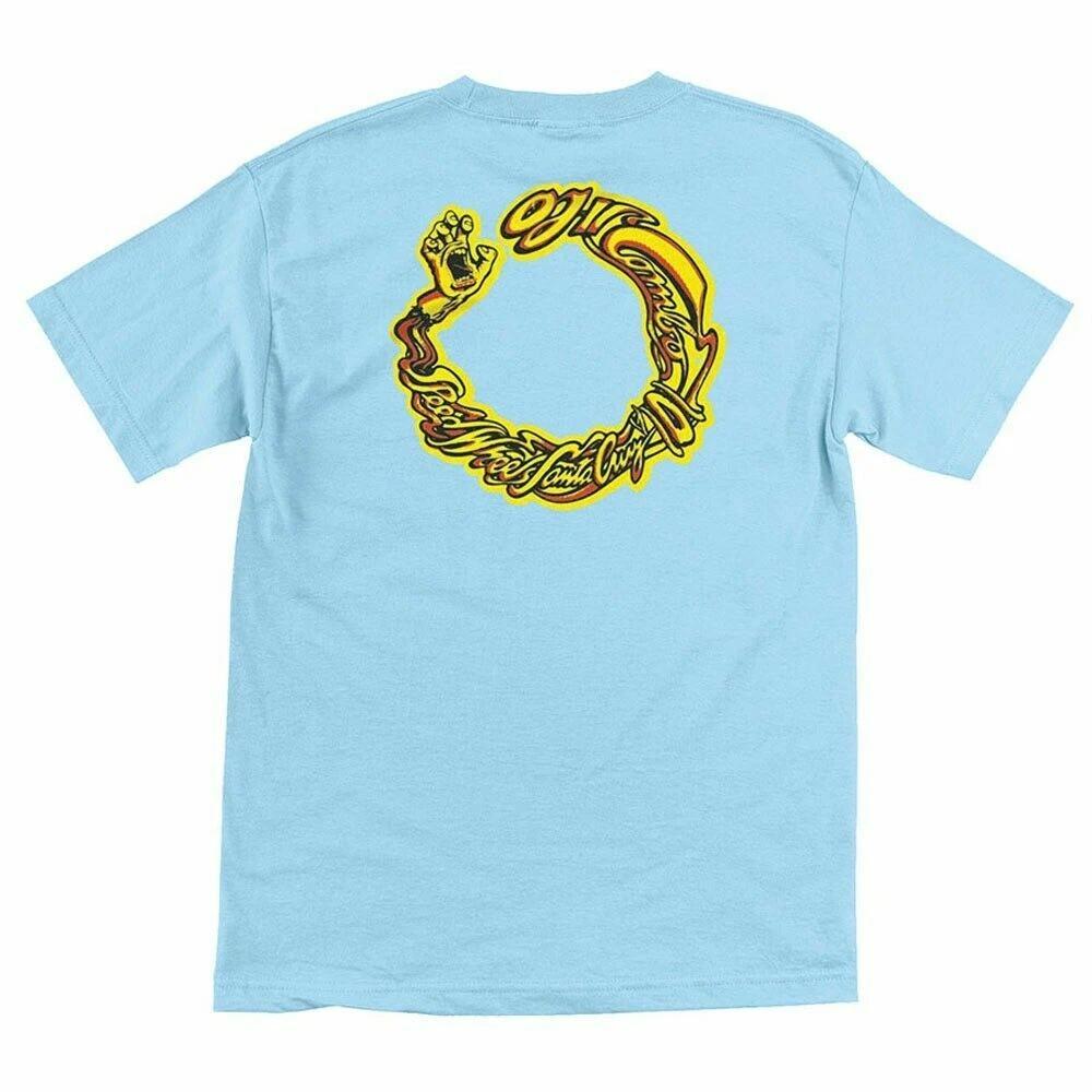Santa Cruz OJ Wheels OJS OJ2 COMBO LOGO Skateboard T Shirt POWDER BLUE XL