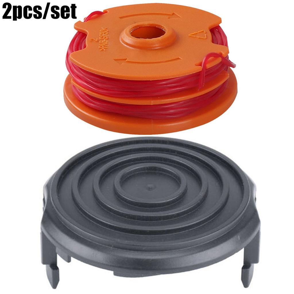 Snap-In Spool and Line Unit with Protective Cap Cover Designed for Ozito LTR-529U and For Worx WG119E Cordless Grass Trimmers